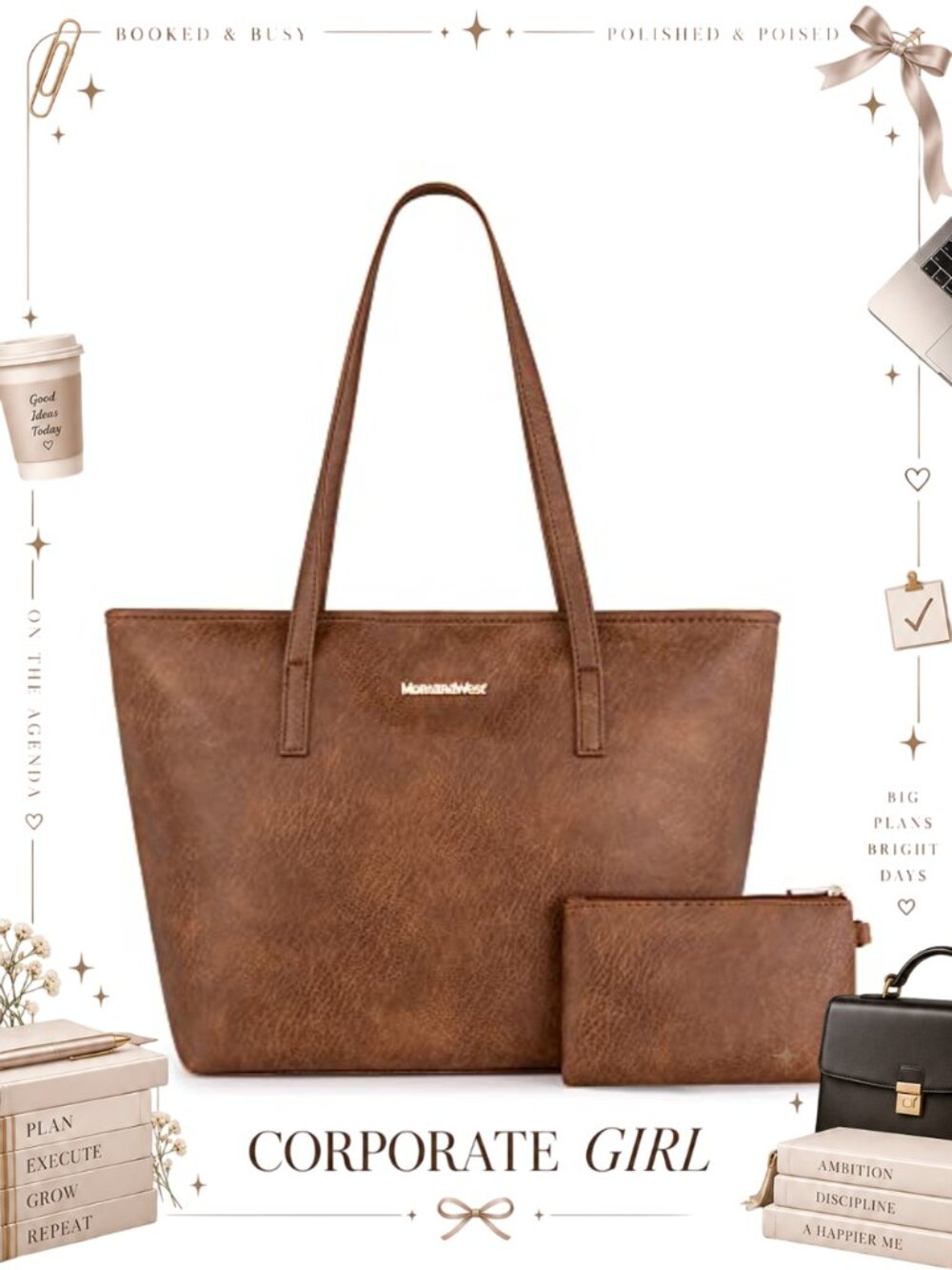 Montana West Tote Bag Vegan Leather Purse Women Shoulder Handbag